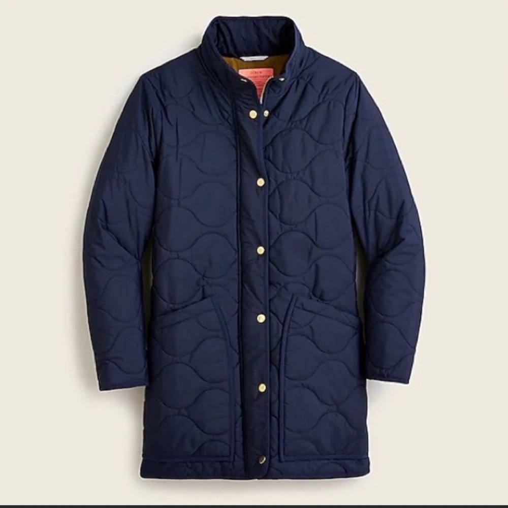 J. Crew puffer coat - navy